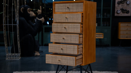 Tall Cabinet - Basket-Like Draw Covers