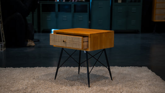 Bedside Cabinet - Basket-Like Draw Covers